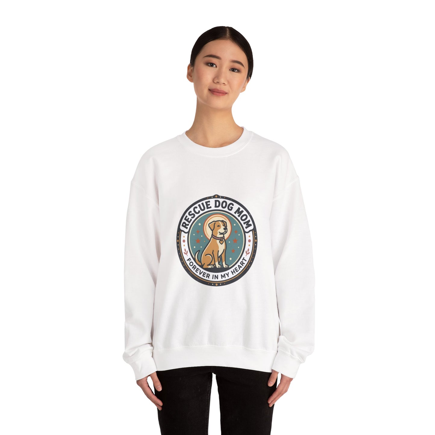 Rescue Dog Mom Crewneck Sweatshirt | rescue pride, fur baby