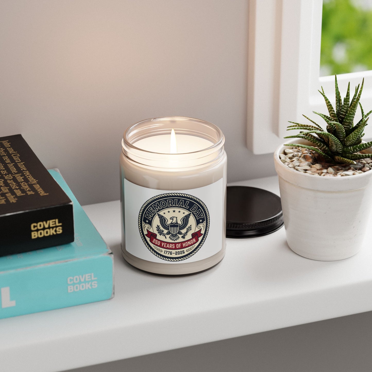 USA 250 Memorial Day Candle | 1776–2026 Patriotic Vintage, red white and blue