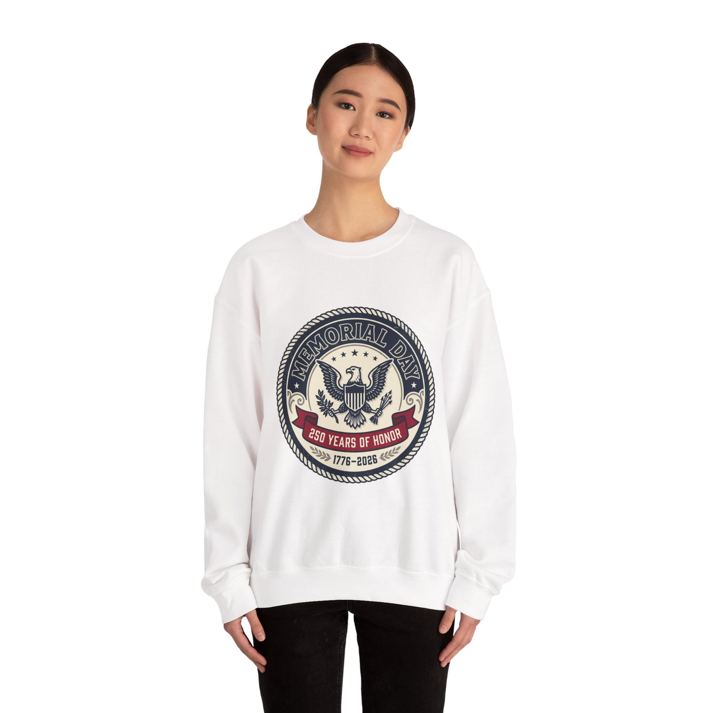 Memorial Day USA 250 Crewneck Sweatshirt | 1776–2026, vintage patriotic