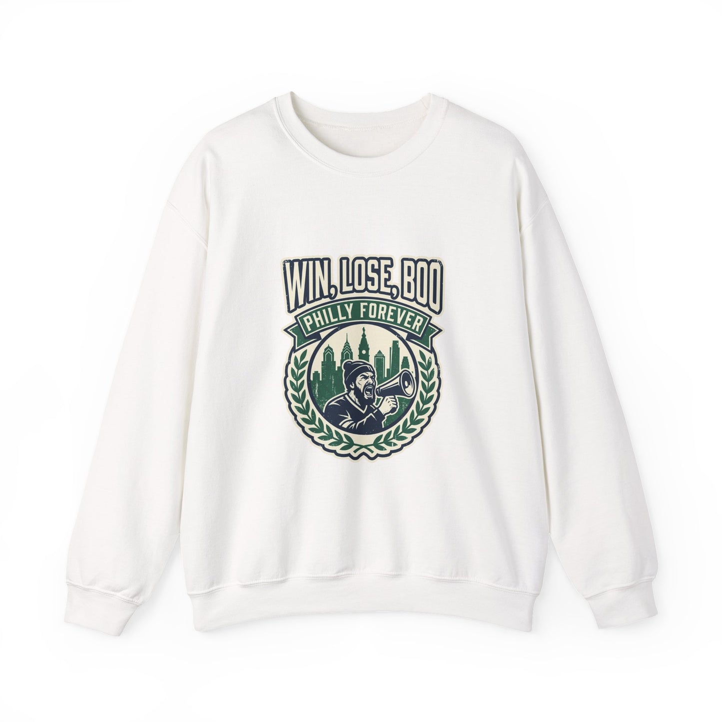 Win Lose Boo Philly Forever Sweatshirt | city basketball, rivalry humor