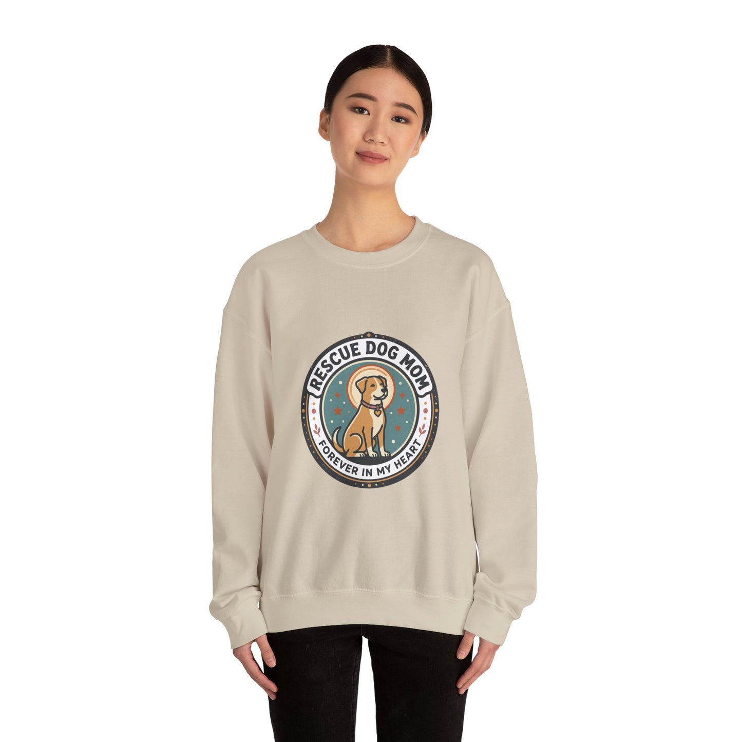 Rescue Dog Mom Crewneck Sweatshirt | rescue pride, fur baby