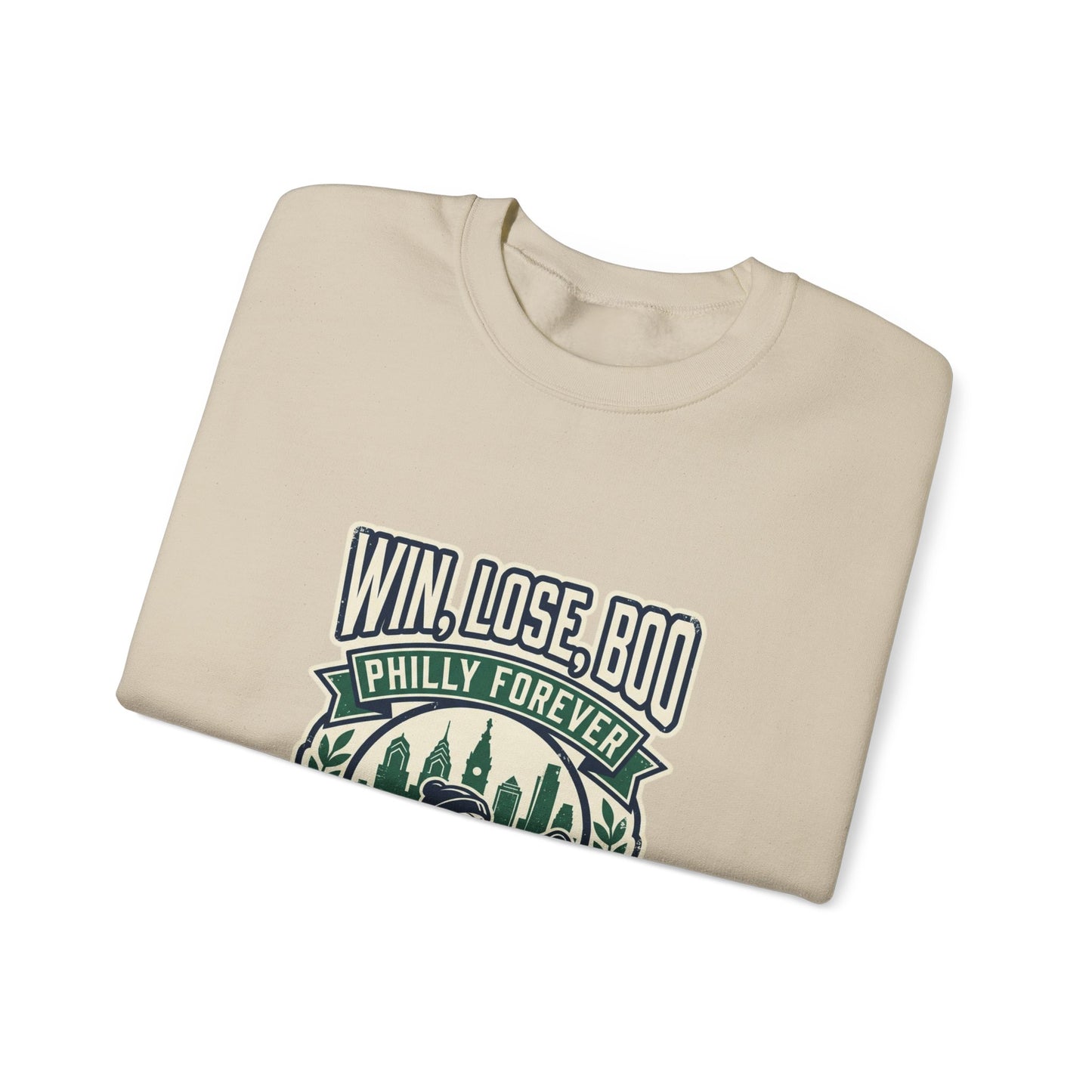 Win Lose Boo Philly Forever Sweatshirt | city basketball, rivalry humor