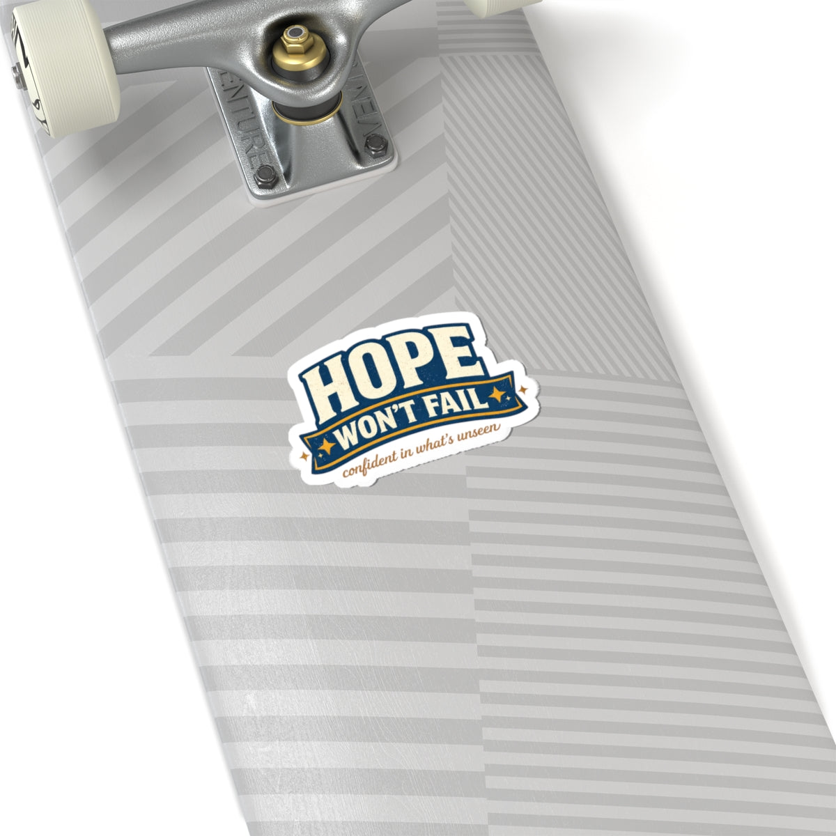 Hope Won't Fail Kiss-Cut Stickers | faith streetwear, bold type