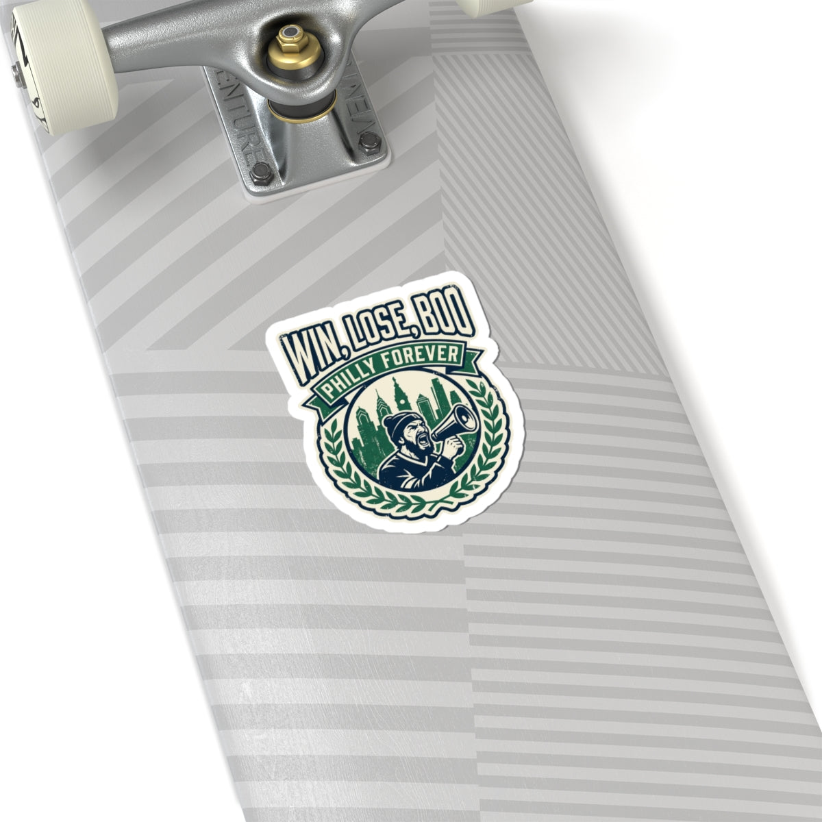 Win, Lose, Boo Philly Forever Sticker | city basketball, rivalry humor