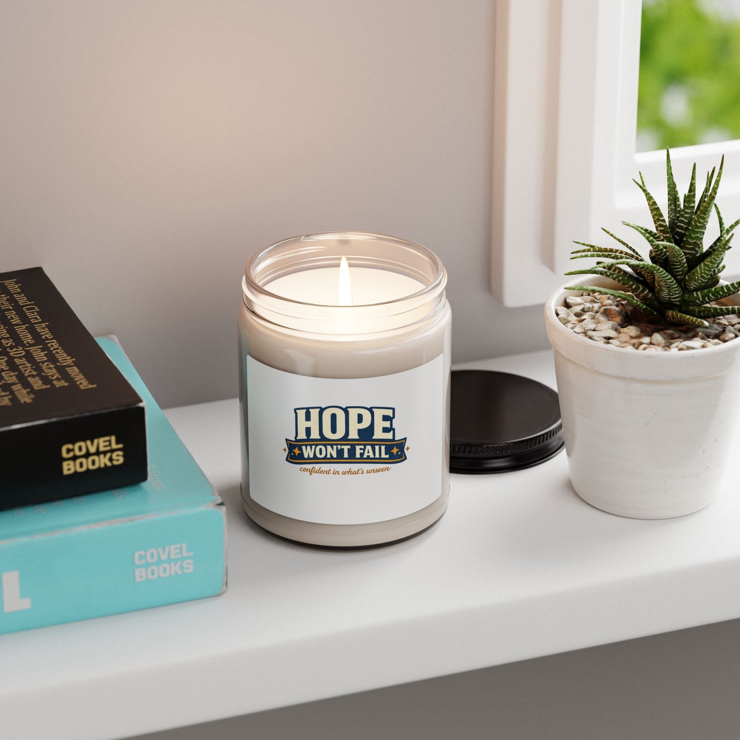 Hope Won't Fail Soy Candle | faith streetwear, bold type