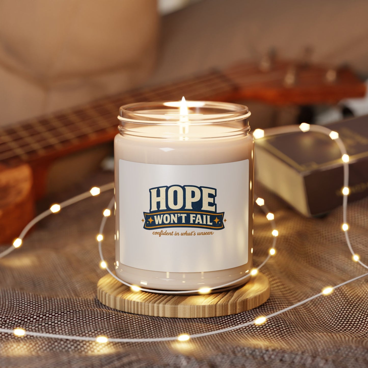 Hope Won't Fail Soy Candle | faith streetwear, bold type