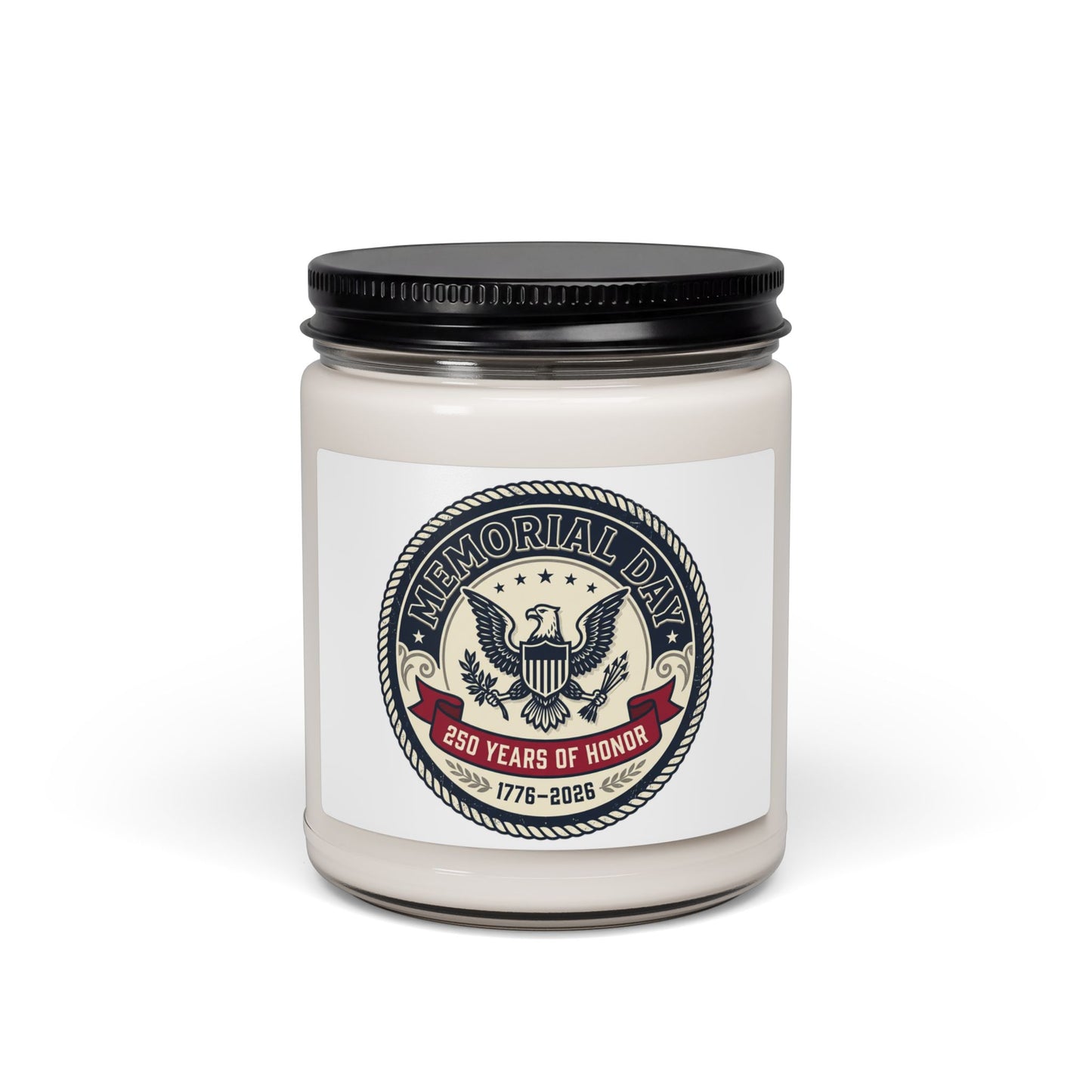 USA 250 Memorial Day Candle | 1776–2026 Patriotic Vintage, red white and blue