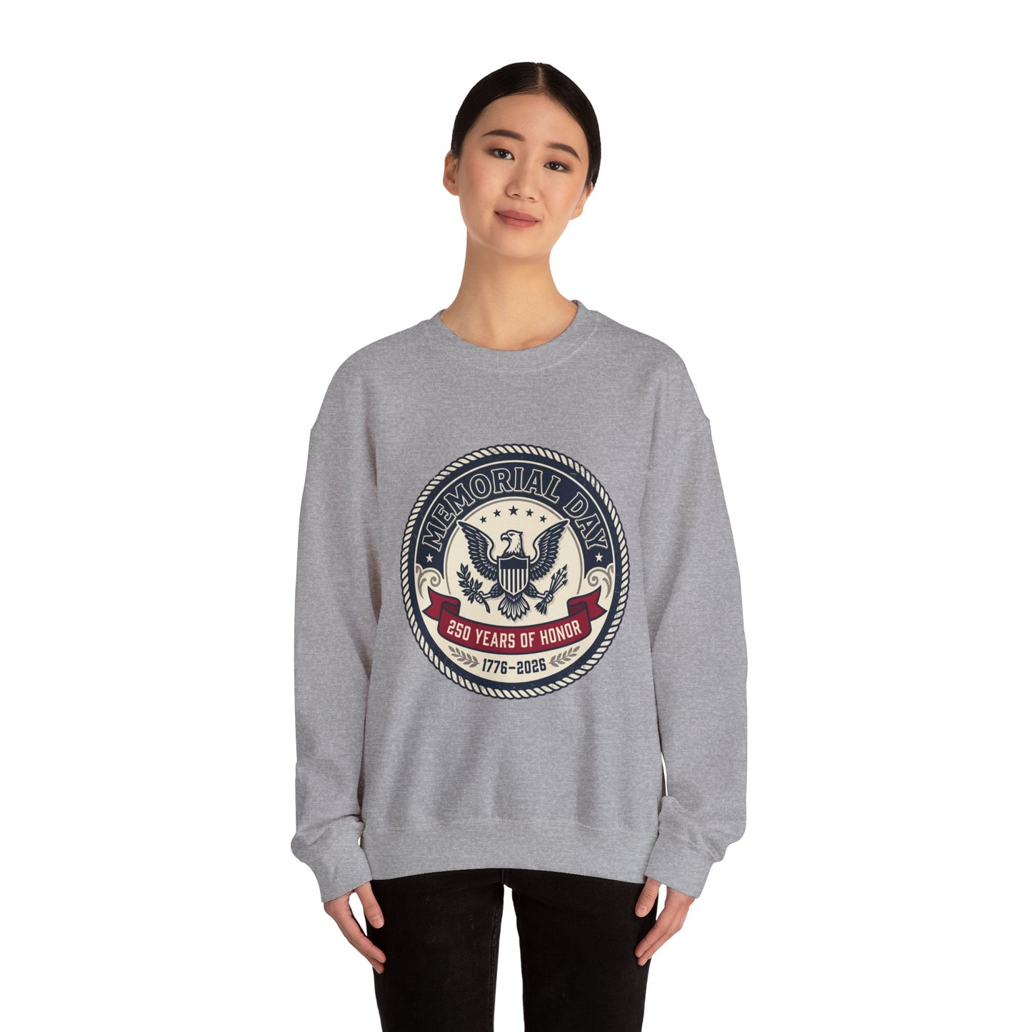 Memorial Day USA 250 Crewneck Sweatshirt | 1776–2026, vintage patriotic