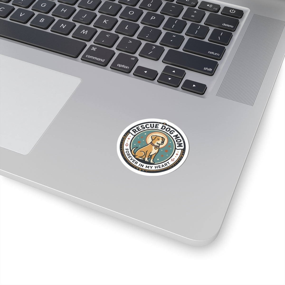 Rescue Dog Mom Sticker | Kiss-Cut, Fur Baby Memorial, Rescue Pride