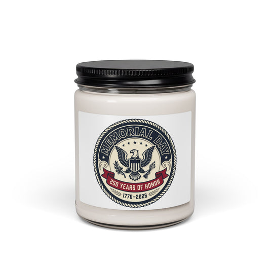 USA 250 Memorial Day Candle | 1776–2026 Patriotic Vintage, red white and blue
