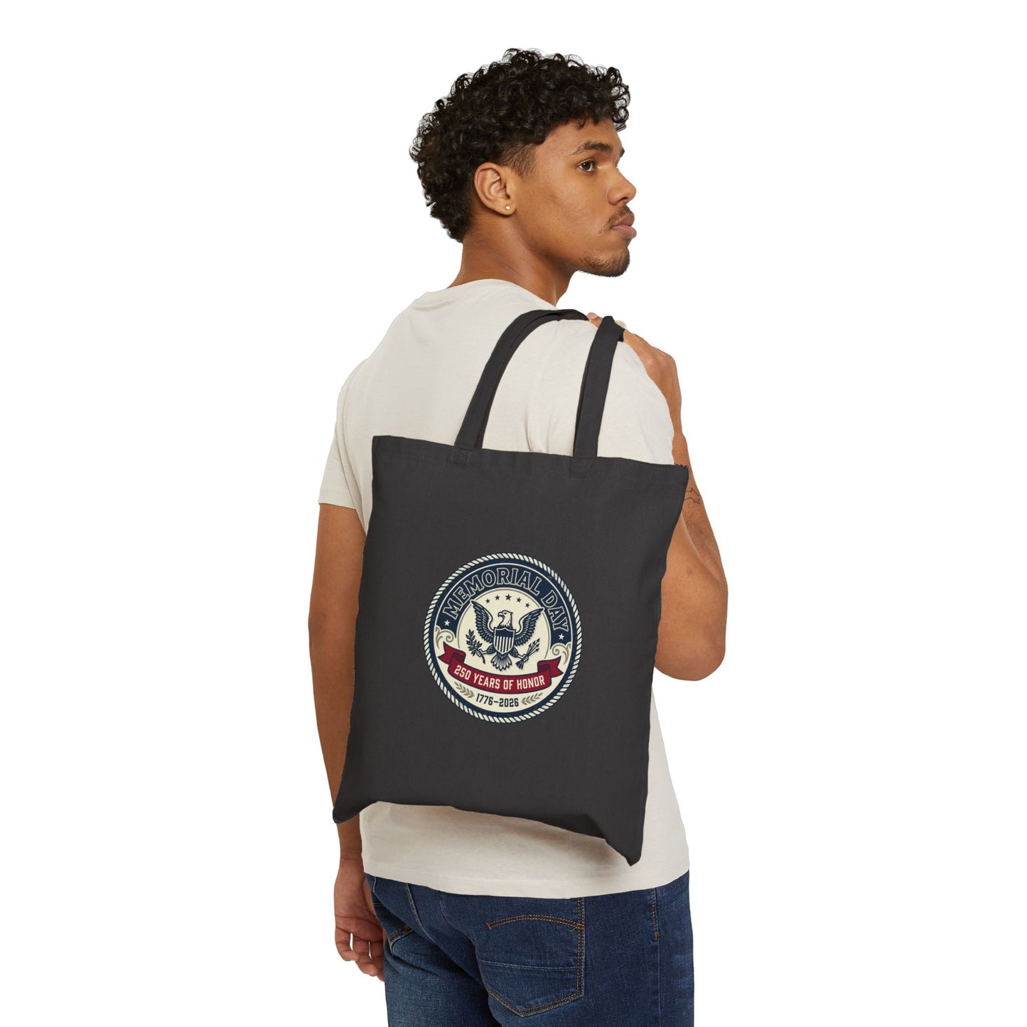 USA 250 Vintage Seal Tote | Memorial Day 1776–2026, patriotic heritage