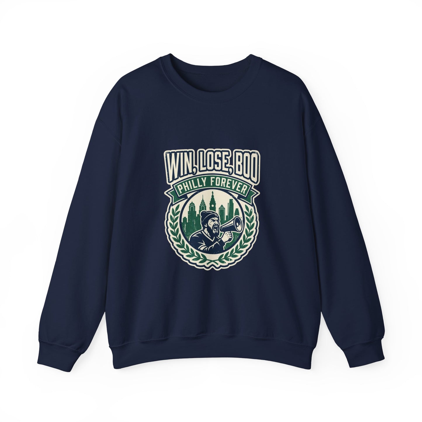 Win Lose Boo Philly Forever Sweatshirt | city basketball, rivalry humor