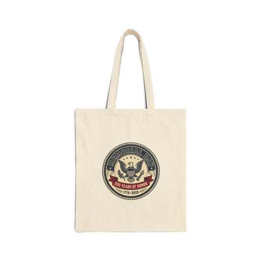 USA 250 Vintage Seal Tote | Memorial Day 1776–2026, patriotic heritage