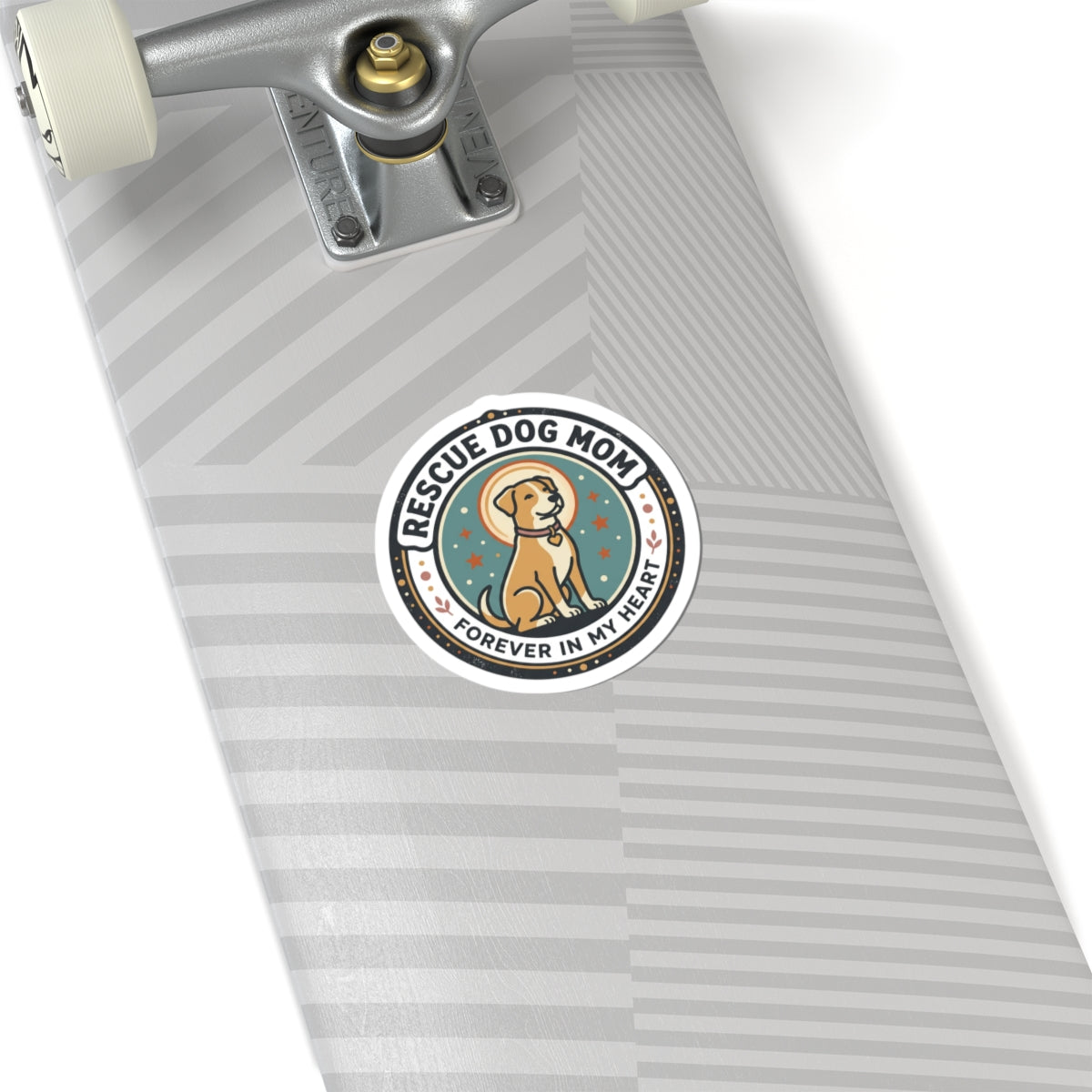 Rescue Dog Mom Sticker | Kiss-Cut, Fur Baby Memorial, Rescue Pride