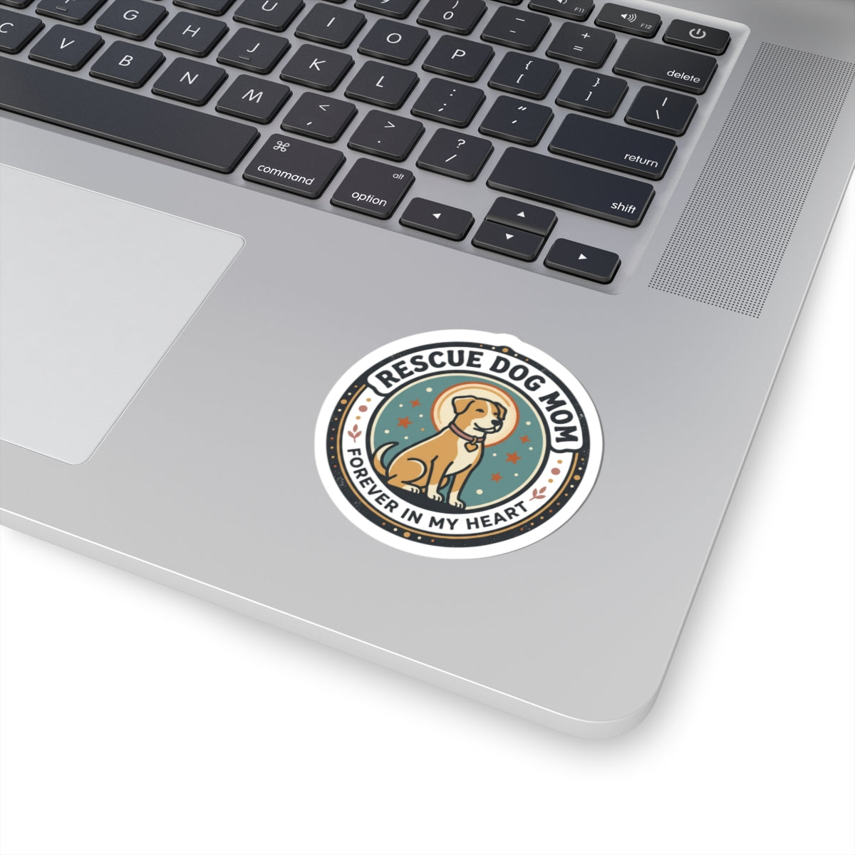 Rescue Dog Mom Sticker | Kiss-Cut, Fur Baby Memorial, Rescue Pride
