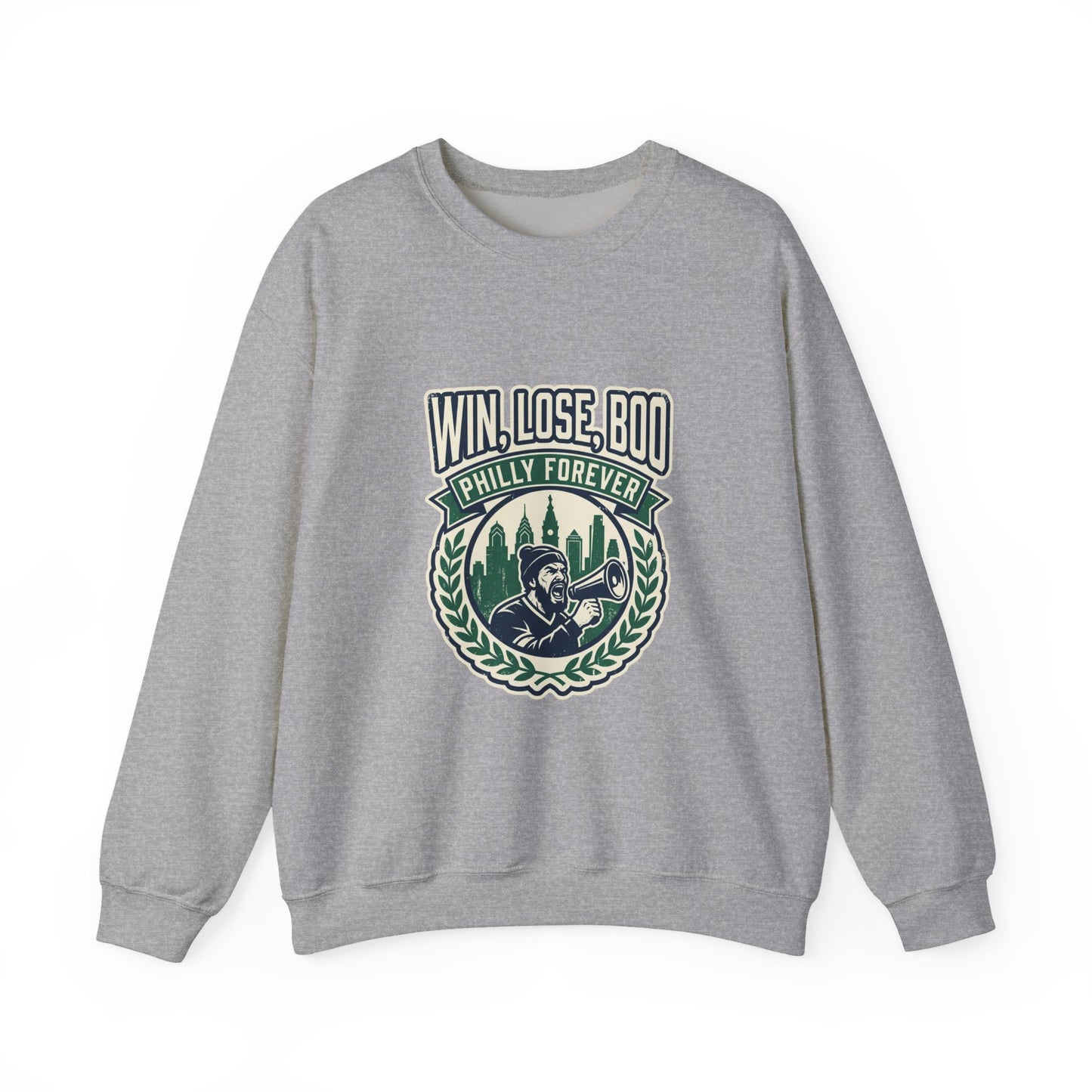 Win Lose Boo Philly Forever Sweatshirt | city basketball, rivalry humor