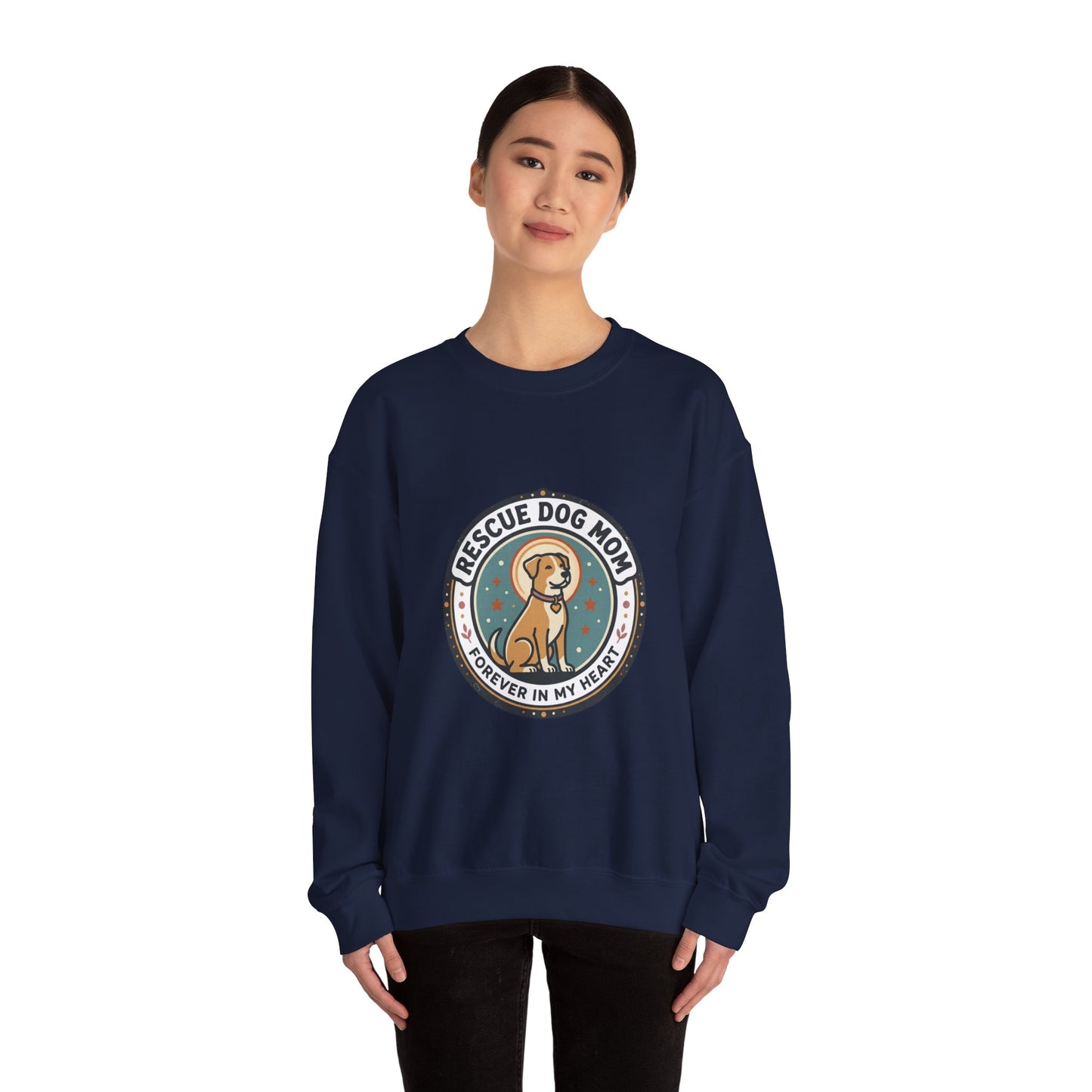 Rescue Dog Mom Crewneck Sweatshirt | rescue pride, fur baby