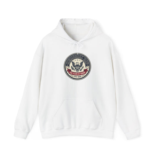 USA 250 Vintage Seal Hoodie | 1776–2026 Memorial Day, patriotic vintage