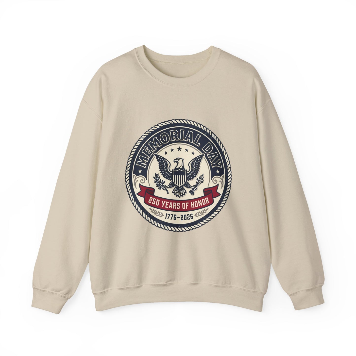 Memorial Day USA 250 Crewneck Sweatshirt | 1776–2026, vintage patriotic