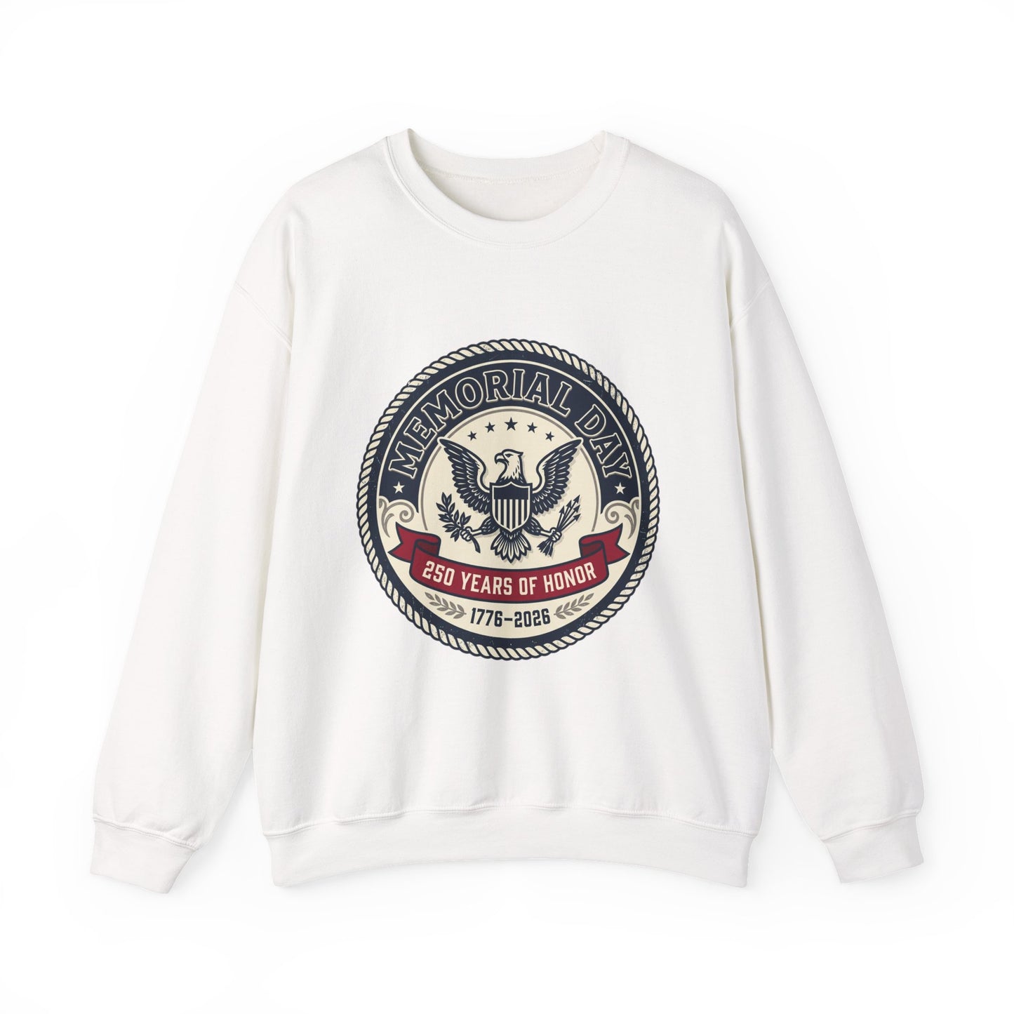 Memorial Day USA 250 Crewneck Sweatshirt | 1776–2026, vintage patriotic