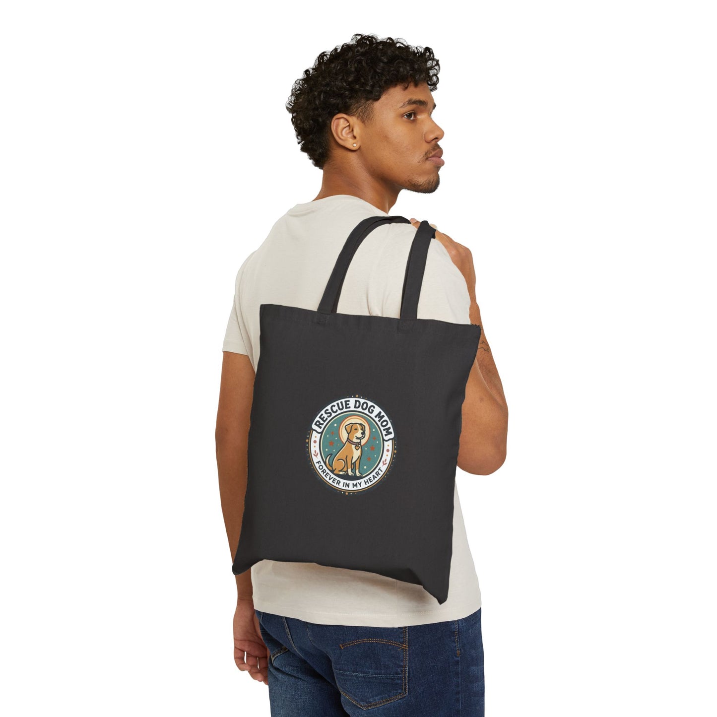 Rescue Dog Mom Tote | Canvas Fur Baby, Rescue Pride
