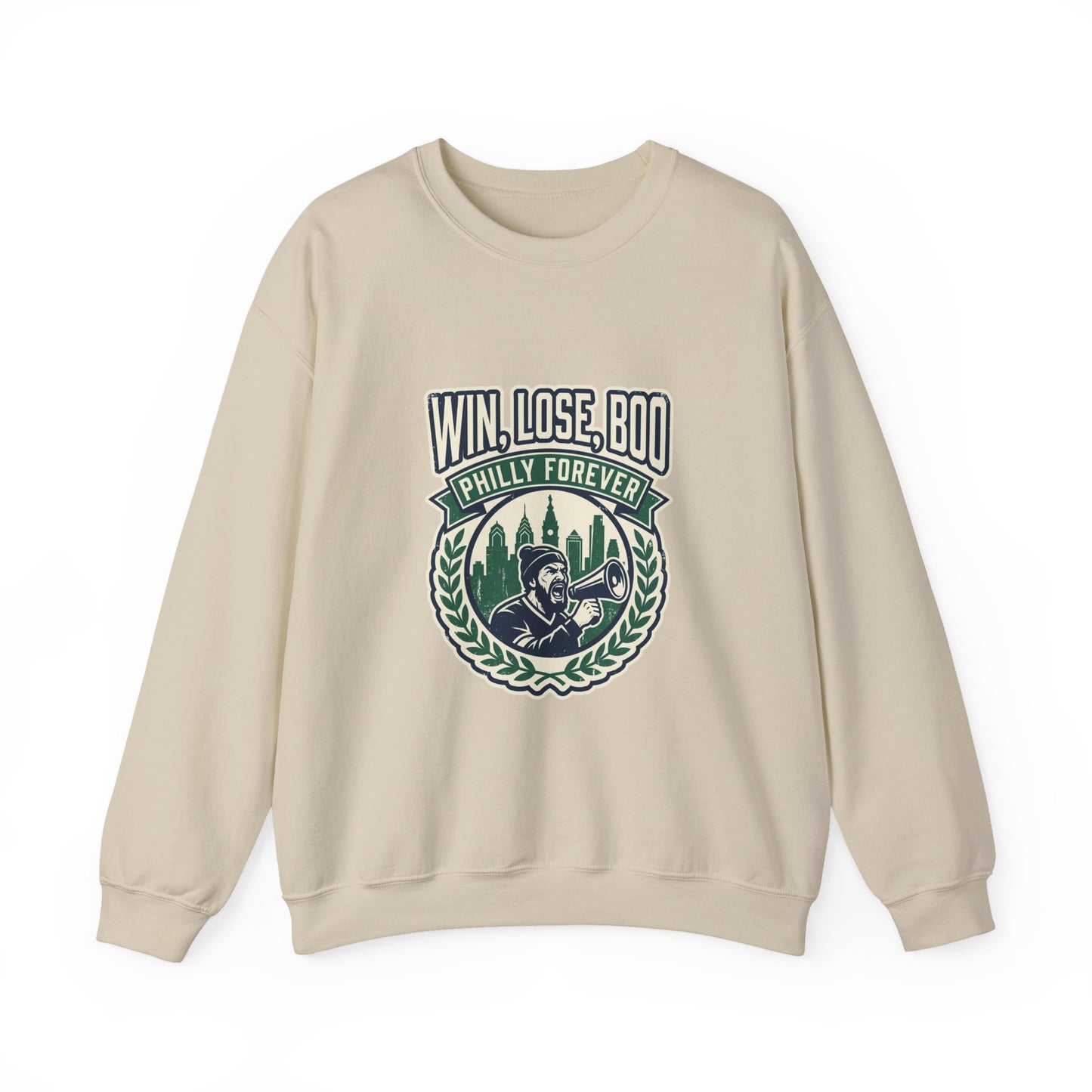 Win Lose Boo Philly Forever Sweatshirt | city basketball, rivalry humor